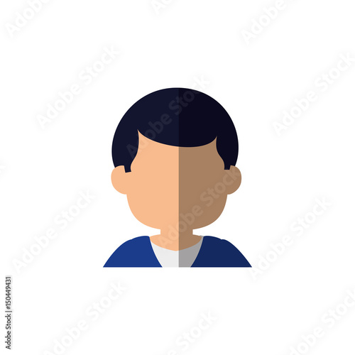 man avatar icon over white background. colorful design. vector illustraiton