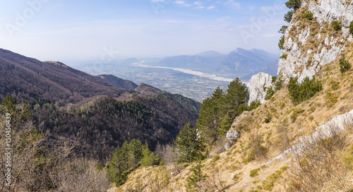 View from Monte Chiampon to Friuli-Venezia Giulia in Italy