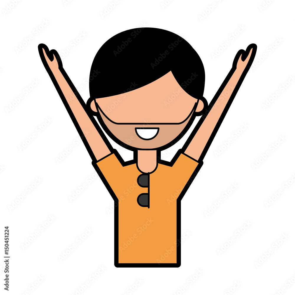 young man with summer fashion vector illustration design young man with summer fashion vector illustration design