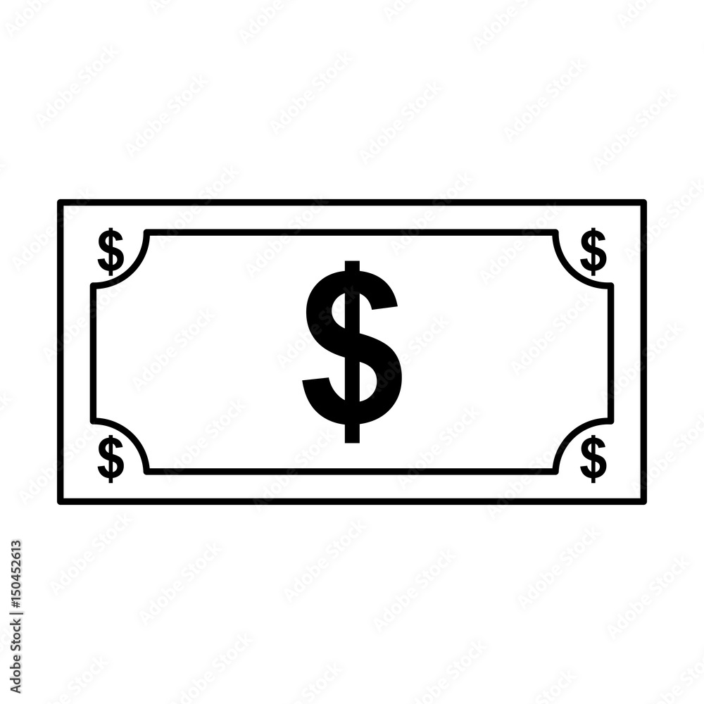bill dollar isolated icon vector illustration design bill dollar isolated icon vector illustration design