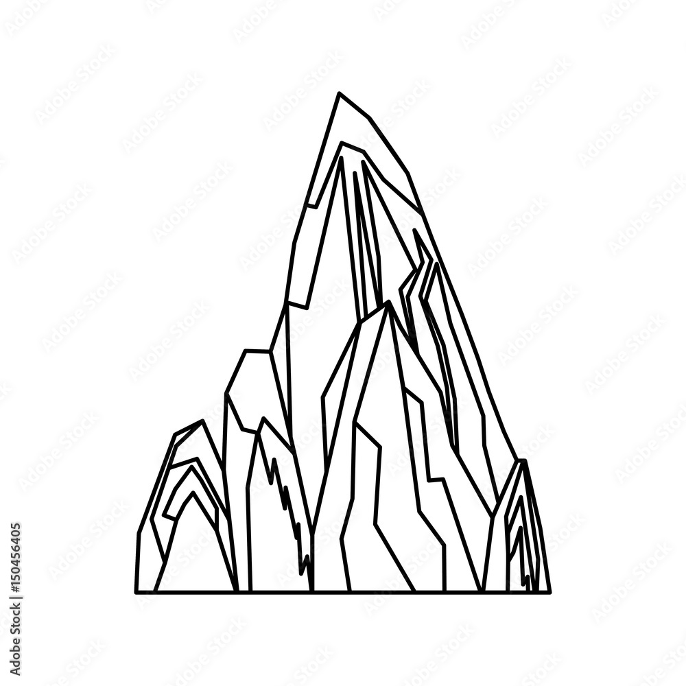 Mountain peak emblem icon vector illustration design Mountain peak emblem icon vector illustration design