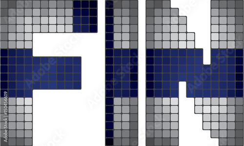 Mosaic letter flag of Finland
