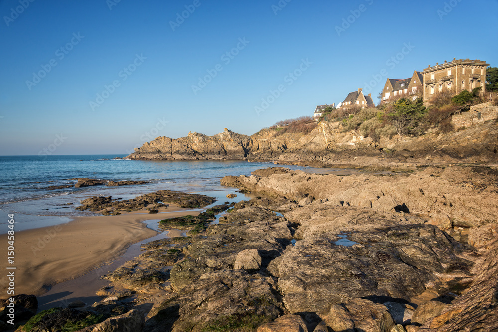 Coast of Brittany at Saint Lunaire near Saint Malo, France