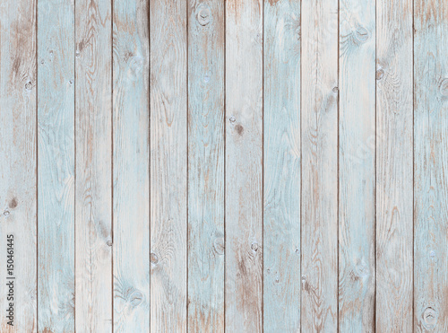 Papier peint pale blue wood planks texture or background
