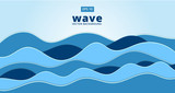 blue ocean sea wave vector background
