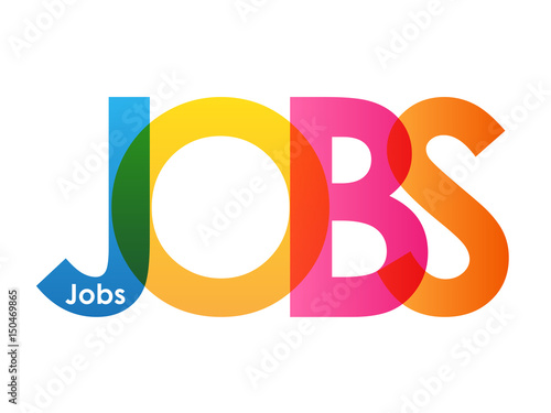"JOBS" Vector Colourful Letters Icon