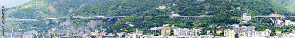 Verlauf der Autobahn A3 vor und im Stadtbereich von Salerno