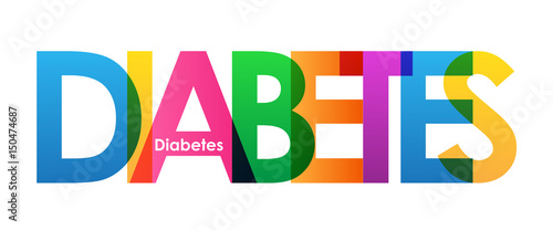 DIABETES Colourful Vector Letters Icon