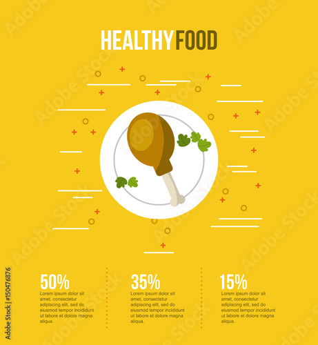 healthy food infographic with related iconsvector illustration design 