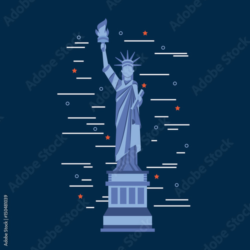 statue of liberty new york city related image vector illustration design 