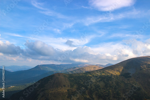 Spring landscape in the Carpathian mountains