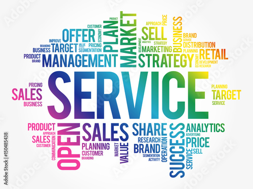 SERVICE word cloud collage, business concept background
