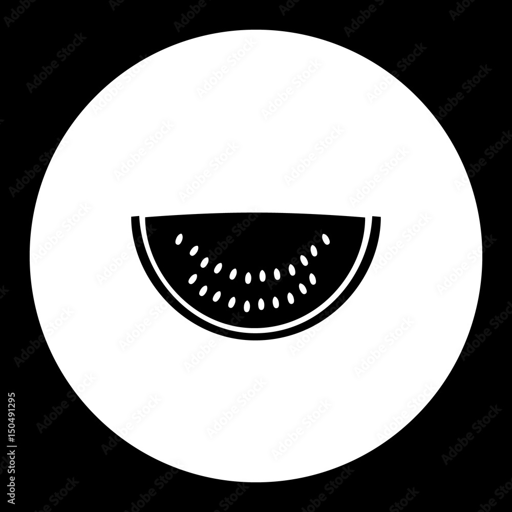 piece of melon fruit simple black isolated icon eps10 piece of melon fruit simple black isolated icon eps10