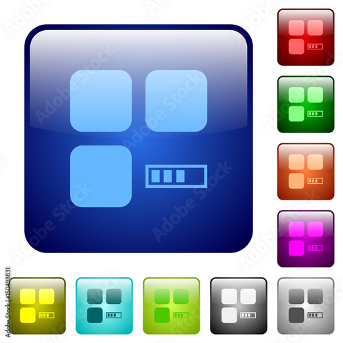 Component processing color square buttons