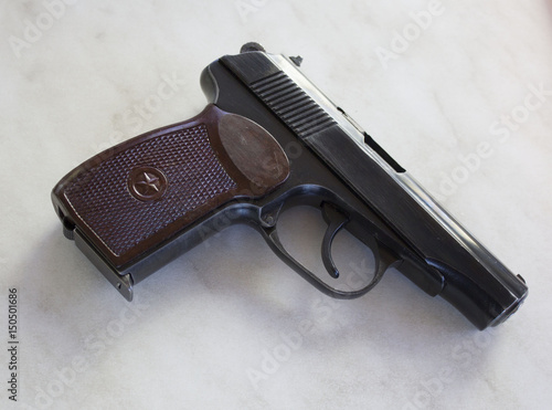 russian pistol black gun