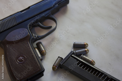 russian pistol black gun