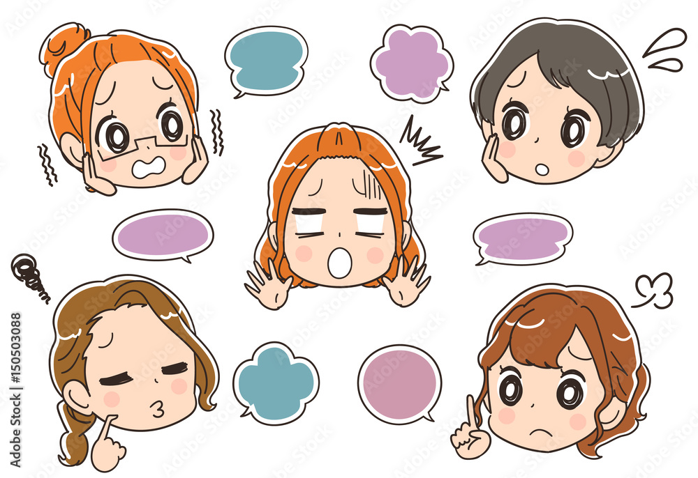 ママ友トラブルのイメージイラスト Stock Vector Adobe Stock