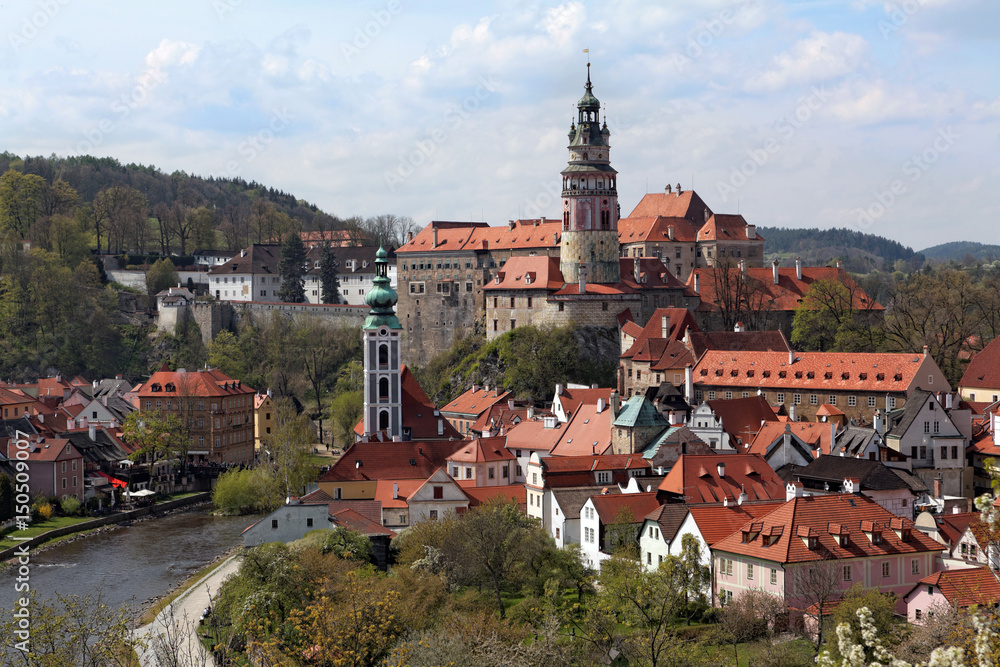 City view of Cesky Krumlov , Czech Republic