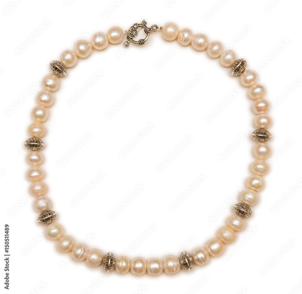 Jewellery necklace isolated on the white background Jewellery necklace isolated on the white background