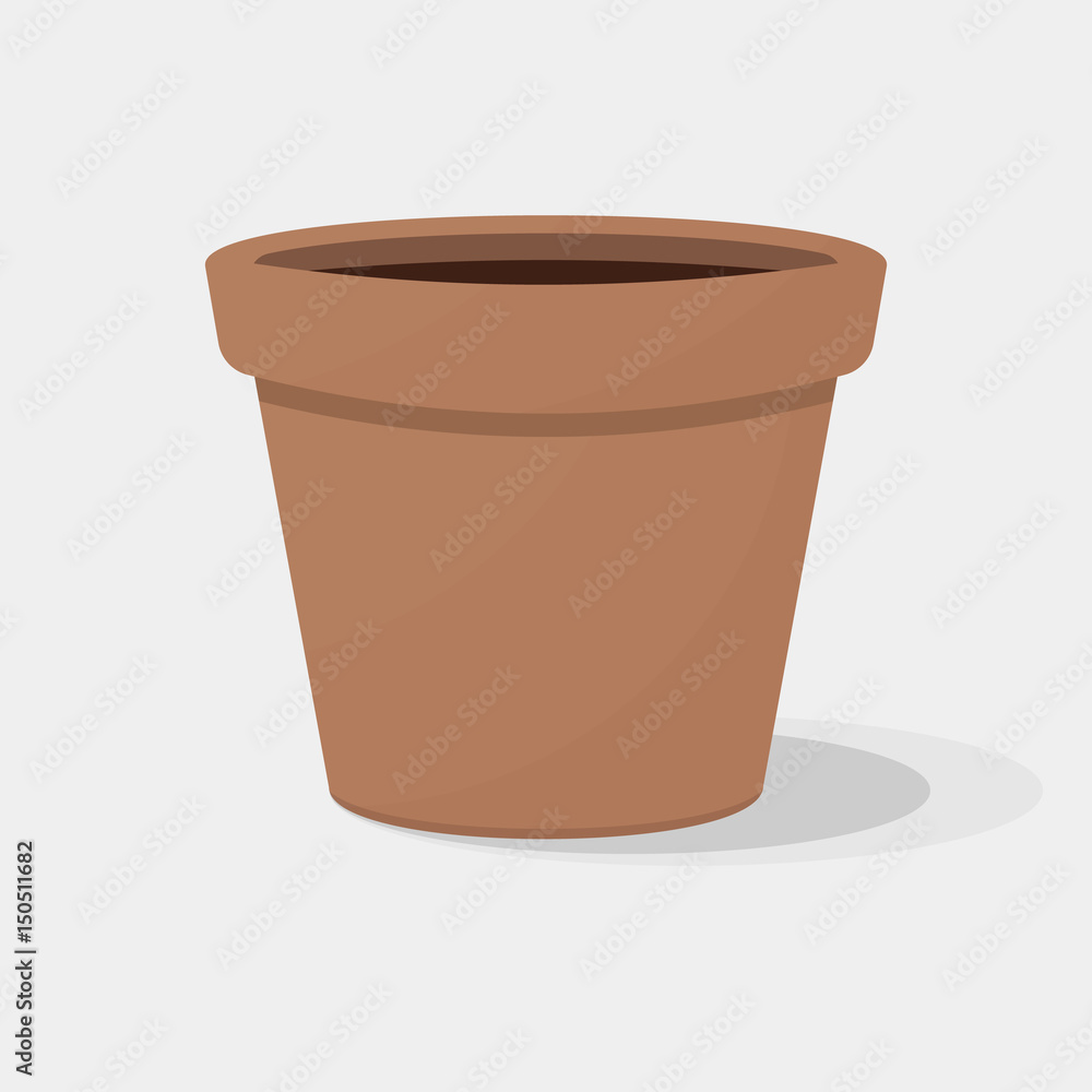 flowerpot flat design flowerpot flat design