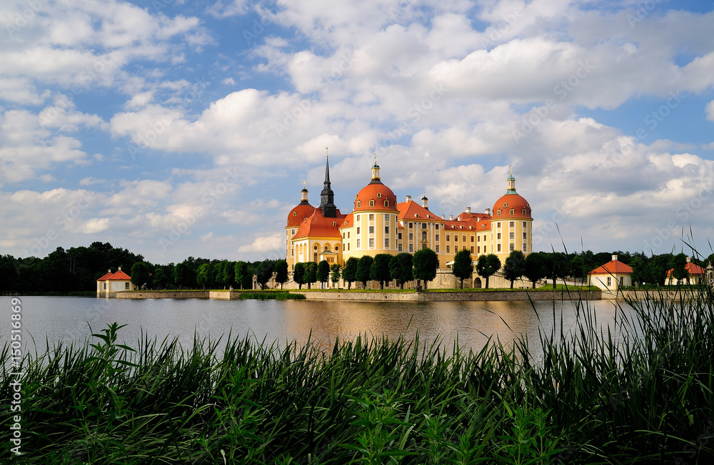 Fototapeta premium Barockschloss Schloss Moritzburg, Moritzburg, Sachsen, Deutschland