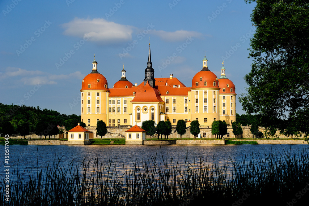 Barockschloss Schloss Moritzburg, Moritzburg, Sachsen, Deutschland