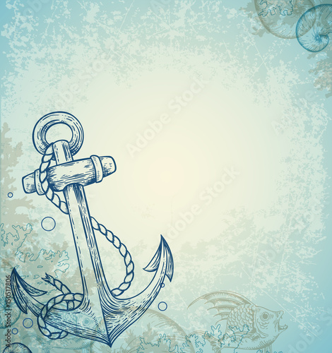 Vintage marine background