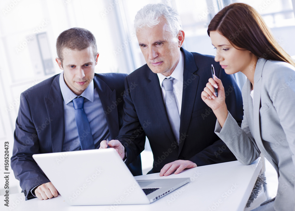 Fototapeta premium Businessman Showing Something to His Colleagues