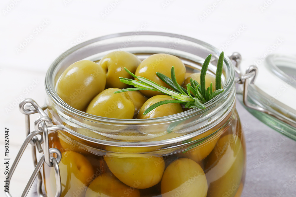 green olives with rosemary green olives with rosemary