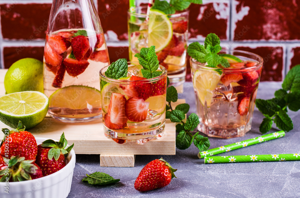 Cold strawberry drink Cold strawberry drink