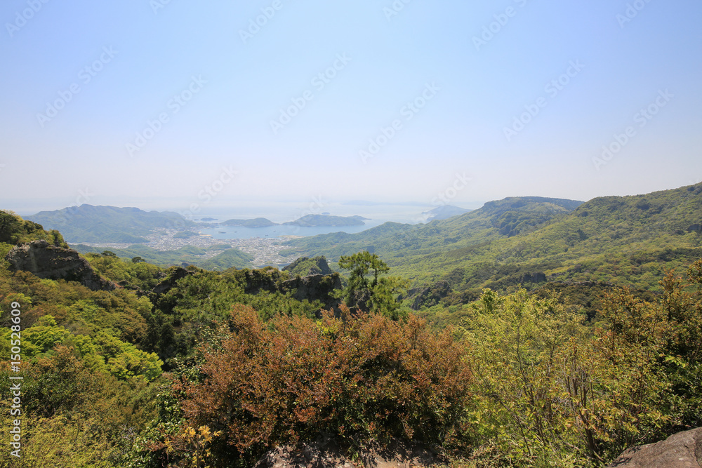 香川県小豆島町　寒霞渓　鷹取展望台からの風景