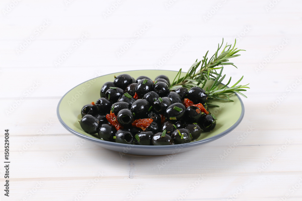 black olives with dried tomatoes black olives with dried tomatoes