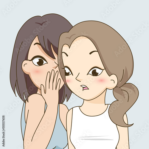 Young ladies chatting and sharing their secrets