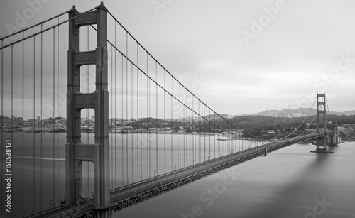 No people no boats no cars lonely day on the Golden Gate Bridge © Larry D Crain