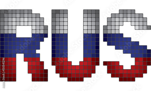 Mosaic letter flag of Russia