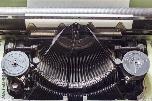 Old typewriter, typing a story