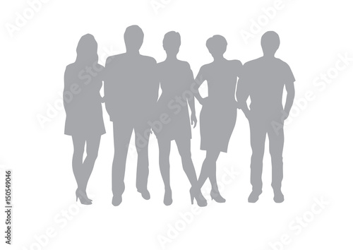 Vector people at the work, teamwork and collaboration