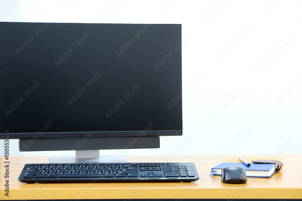 computer screen PC. for business on the table computer screen PC. for business on the table