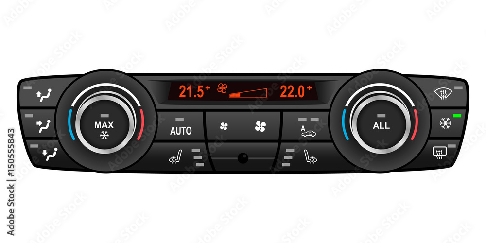 Car dashboard. Climate control