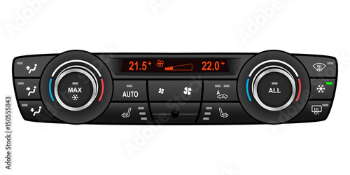 Car dashboard. Climate control