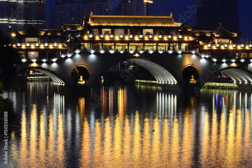 Chengdu nine eyes bridge night