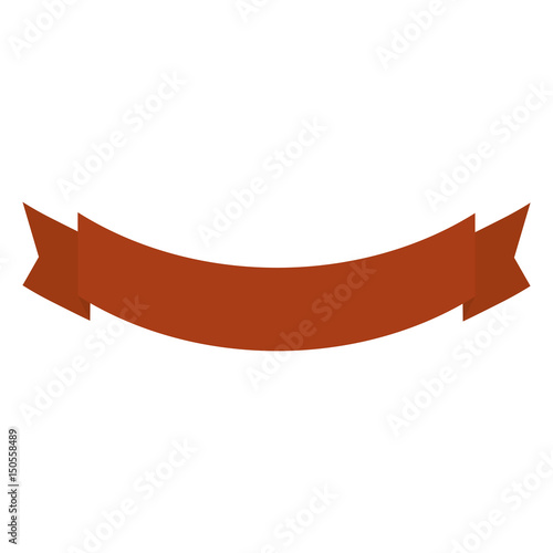 decorative ribbon icon over white background. vector illustration