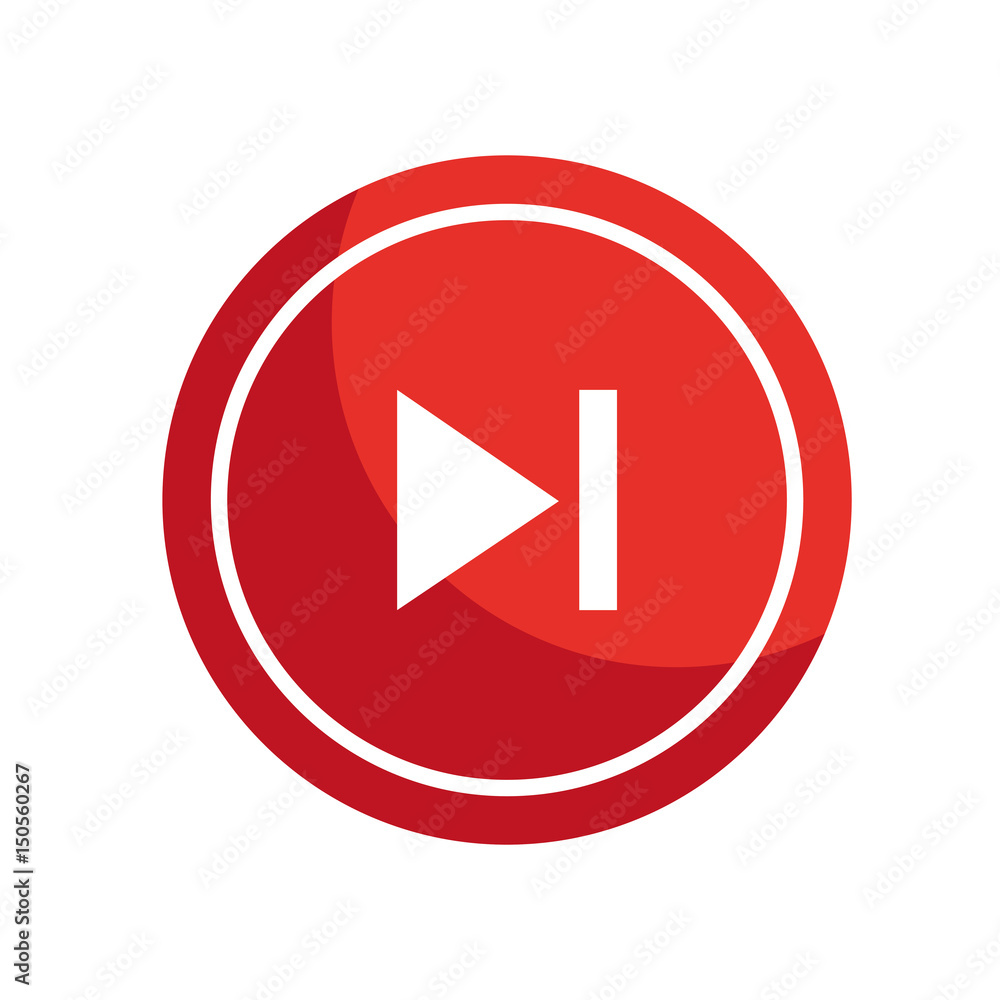 play button icon over white background. colorful design. vector illustration play button icon over white background. colorful design. vector illustration
