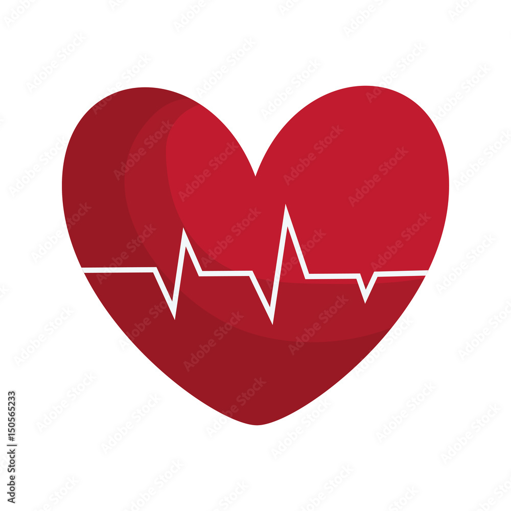 cardio heart icon over white background. colorful design. vector illustration cardio heart icon over white background. colorful design. vector illustration