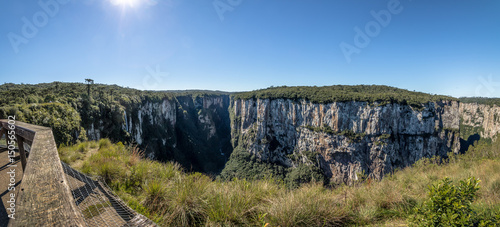 Panoramic view of Itaimbezinho Canyon at Aparados da Serra National Park - Cambara do Sul  Rio Grande do Sul  Brazil