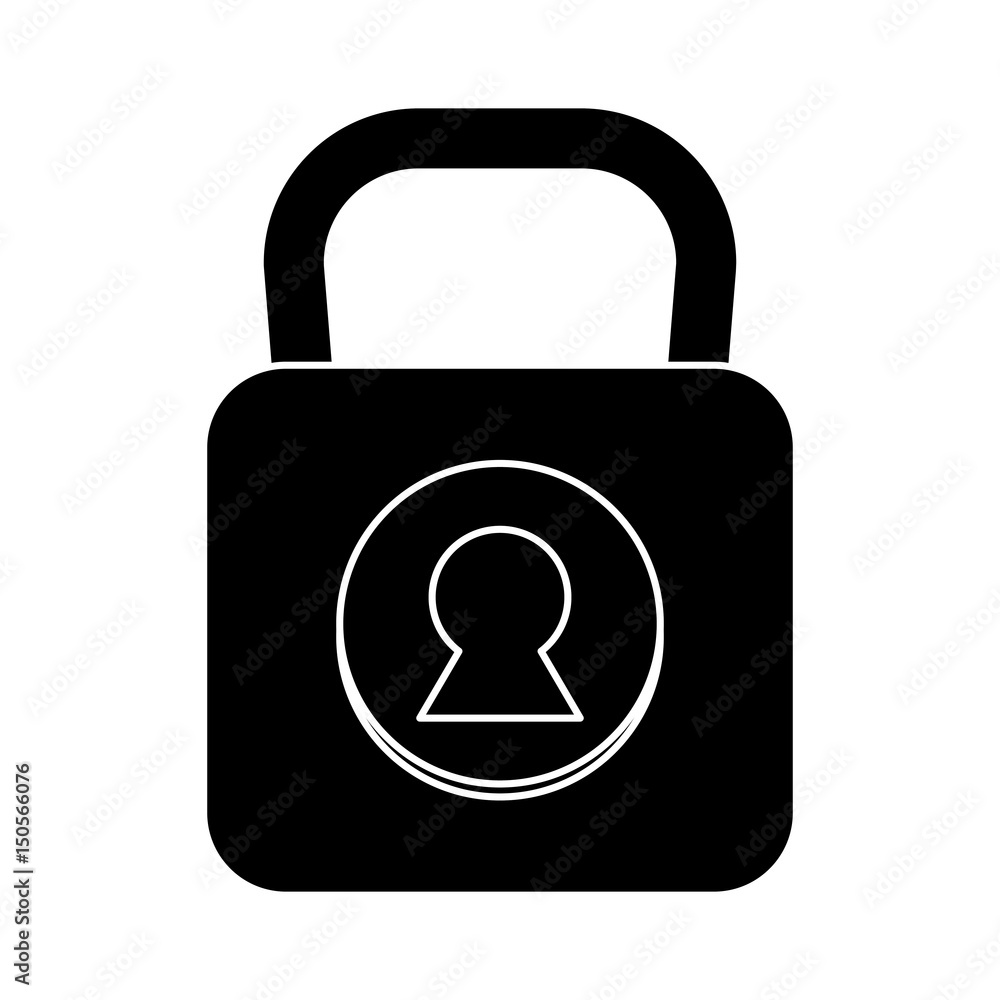 security padlock icon over white background. vector illustration security padlock icon over white background. vector illustration
