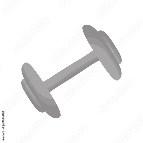 dumbbell icon over white background. vector illustration