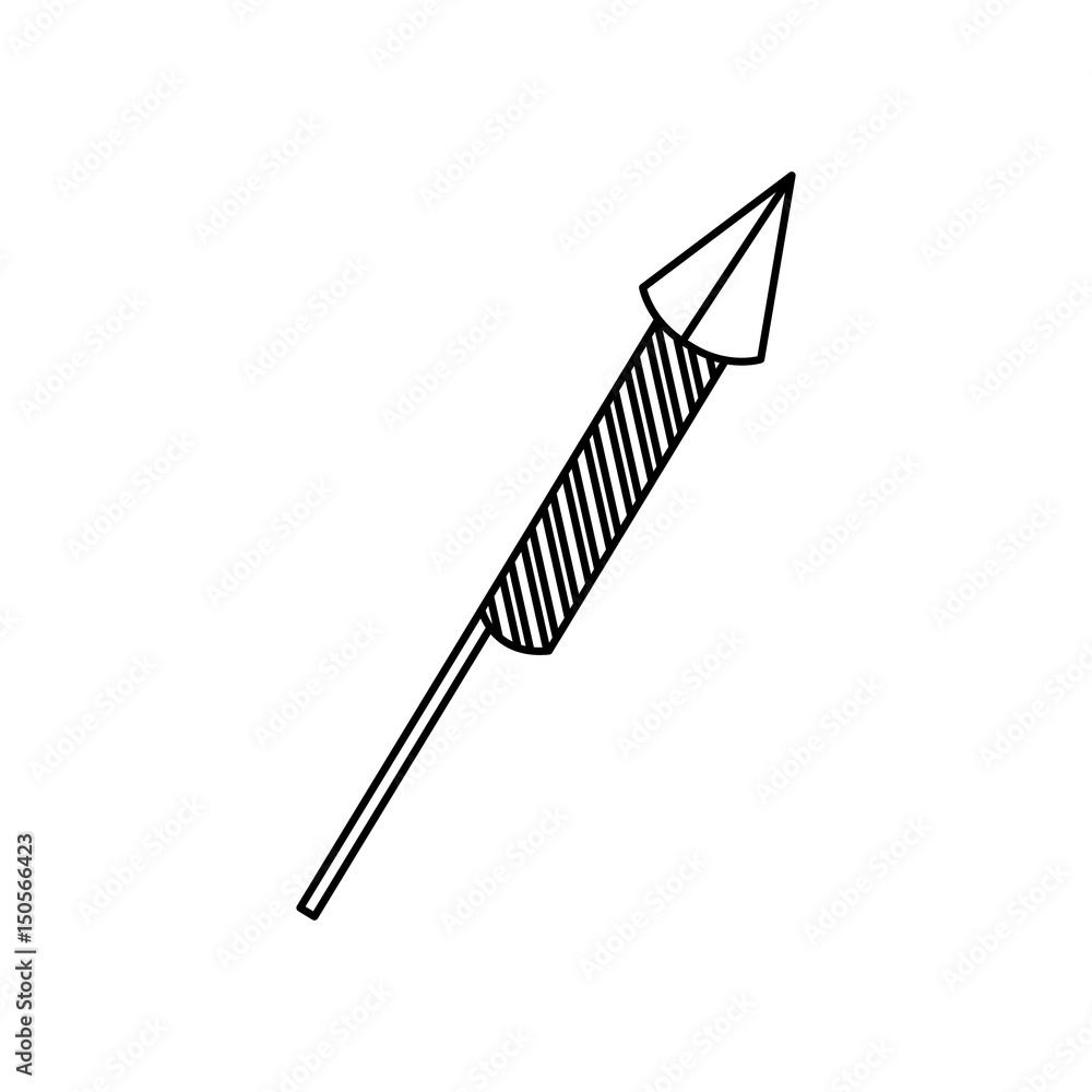 rocket fireworks celebration party patriotic vector illustration rocket fireworks celebration party patriotic vector illustration