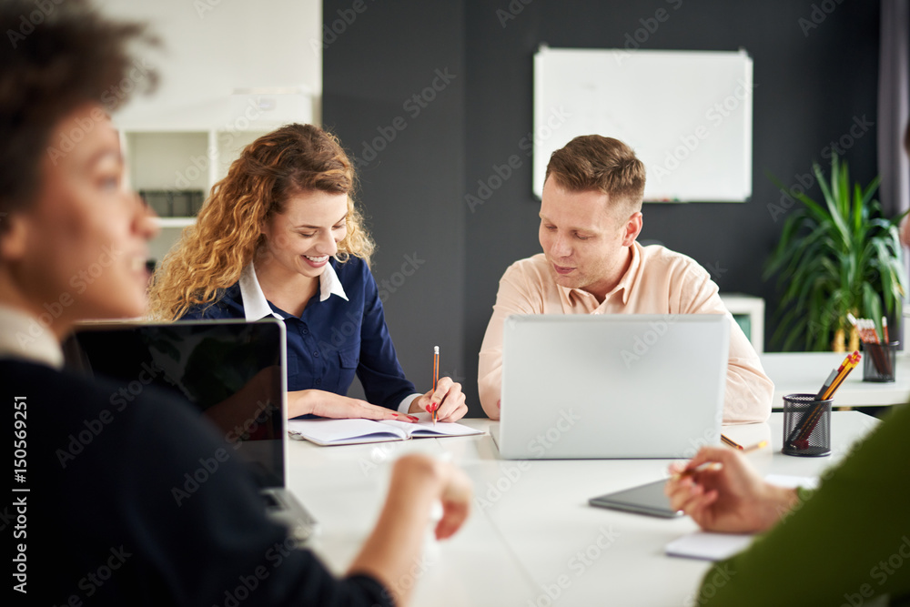Young people in modern office Young people in modern office
