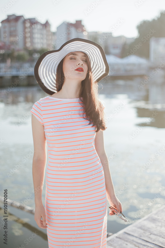 girl in a pink dress